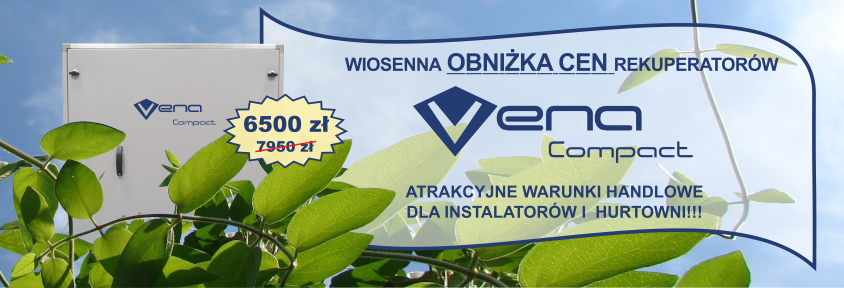 PROMOCJA: Rekuperatory Vena Compact w niższej cenie!